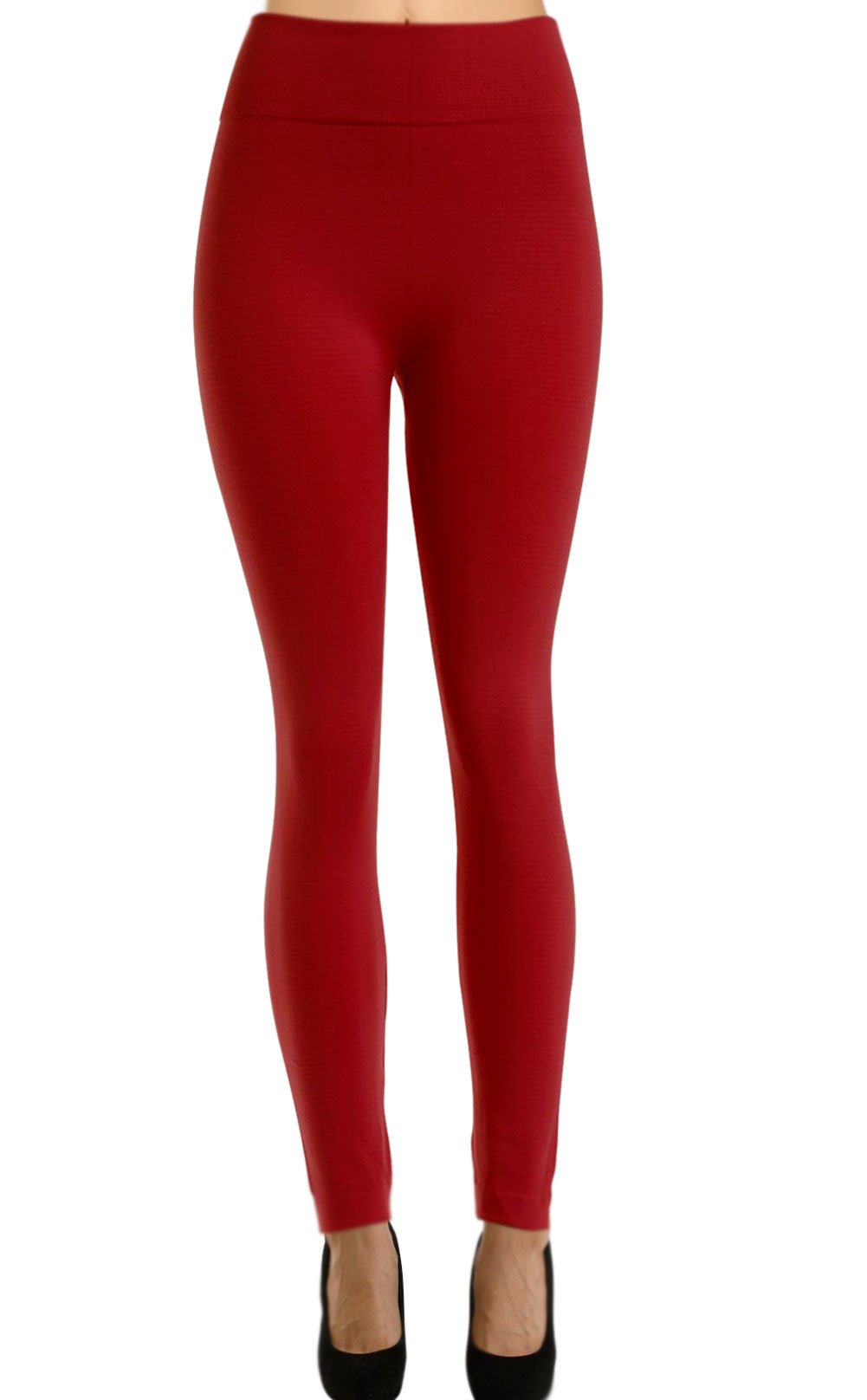 VIV Collection Solid Fleece Leggings for Regular and Plus Size