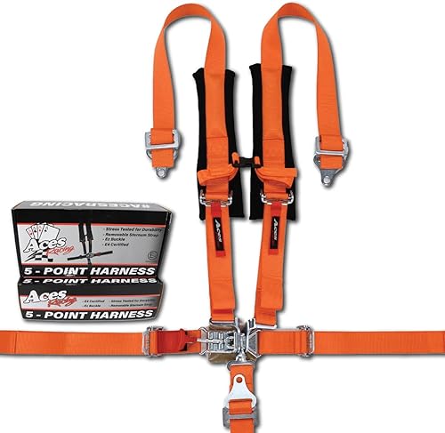 Miniatura 4 de 5 Point Harness (Pair) for Polaris RZR With Bypass plug (Black, 5 Point)