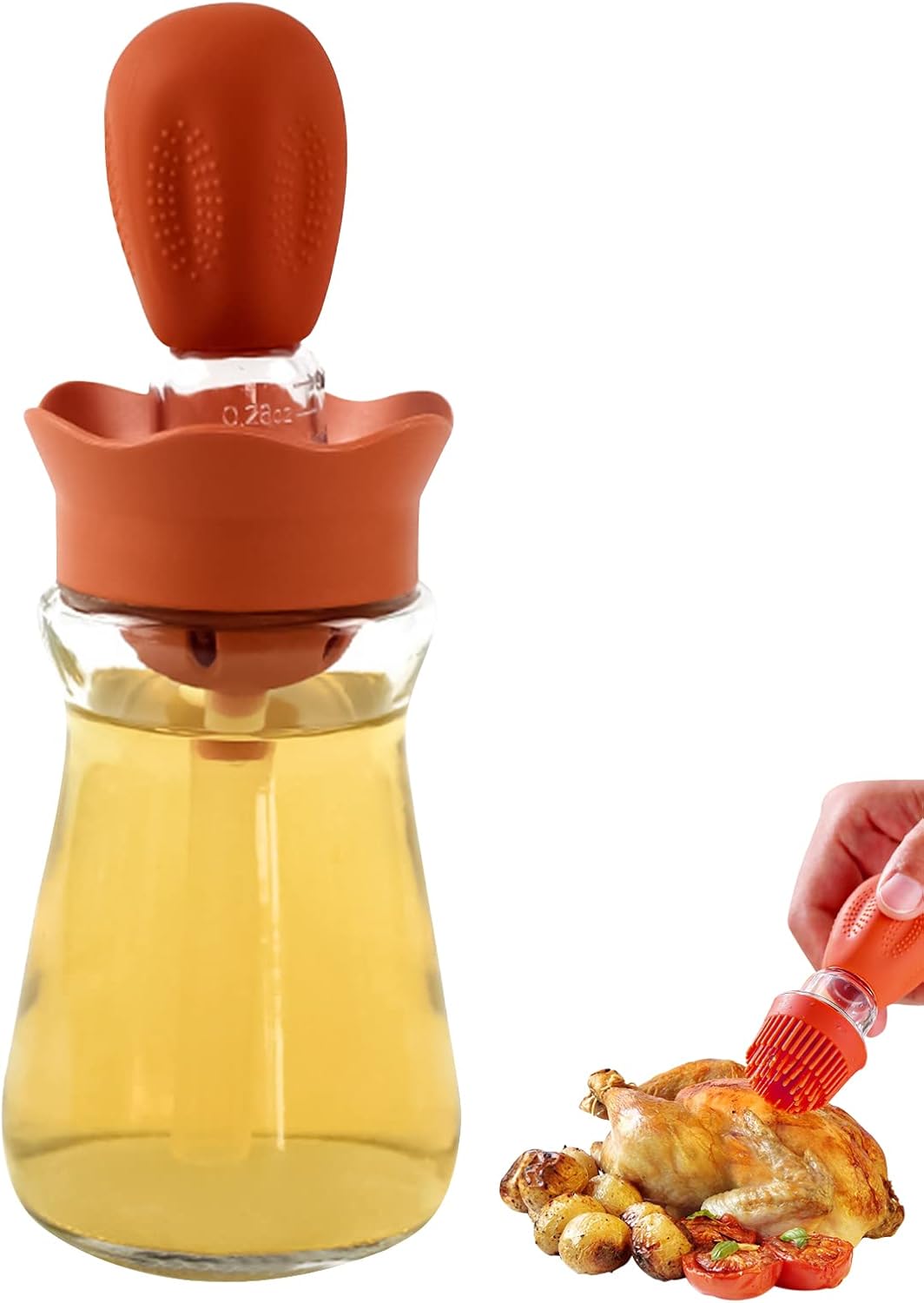 Qoyntuer 2 in 1 Oil Dispensing Bottles,Glass Olive Oil