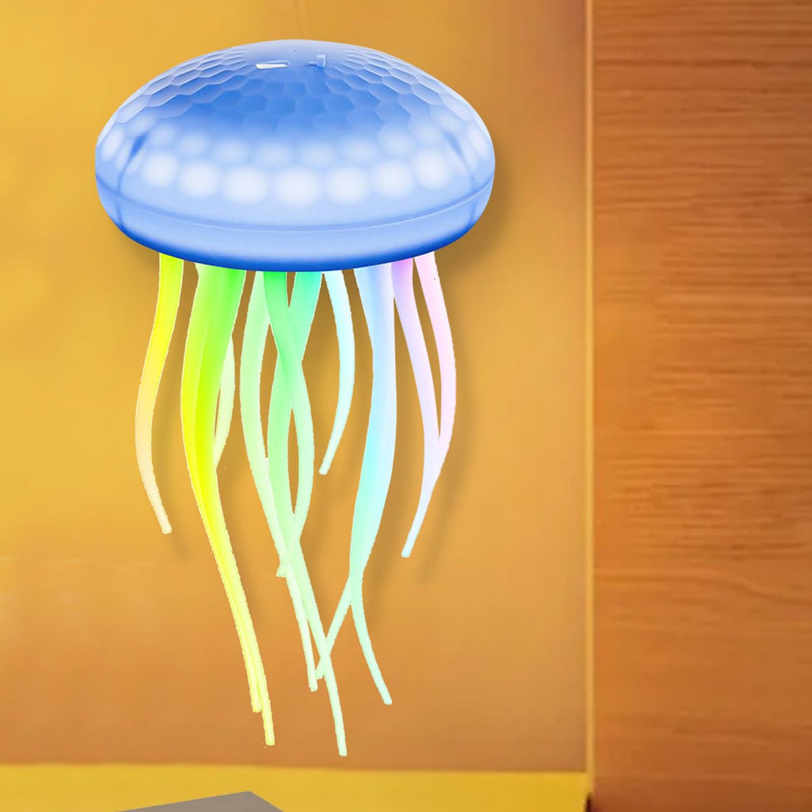 Luce notturna a LED con, lampada con Lampada ad attivazione vocale per | Lampada da comodino portatile, luce notturna RGB ricaricabile, lampada a forma di medusa carina da 1000 mAh per bambini adul