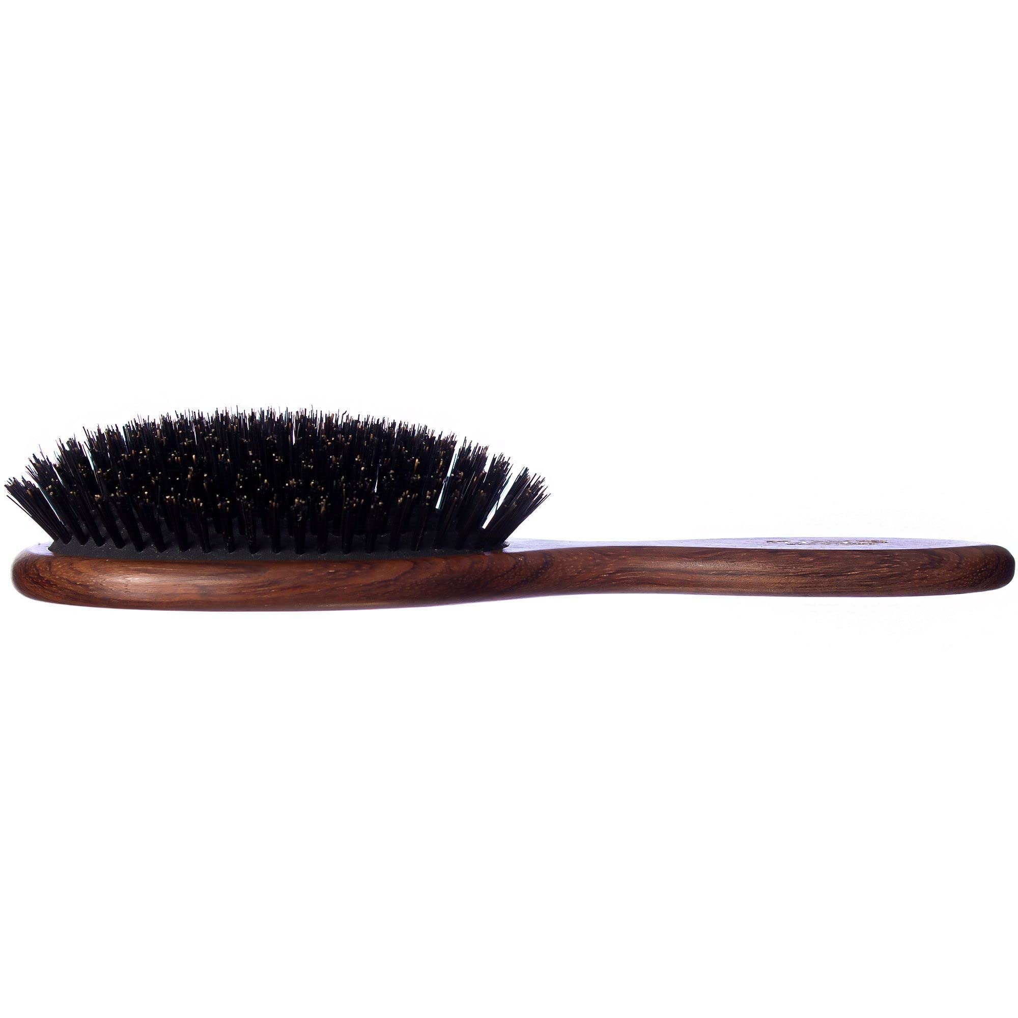 Plisson – Cepillo de pelo neumático para mujeres y hombres, modelo grande – Cepillo tradicional, madera natural, 100% puro pelo de jabalí – Fabricación francesa