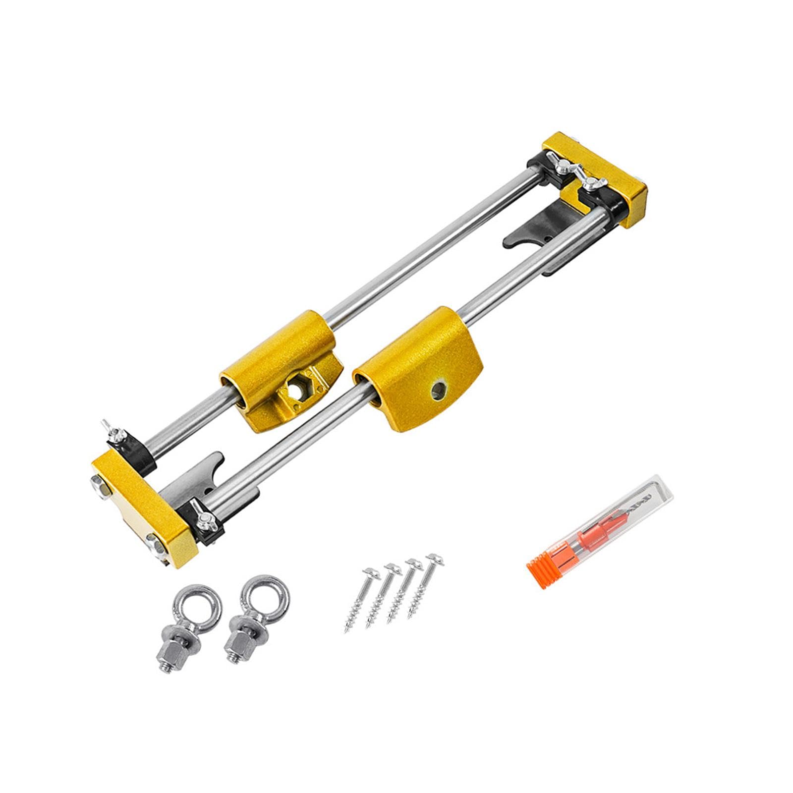 Kit de abridor de Orificios para Cerradura de Puerta de Madera, Plantilla de mortaja con Ranura de precisión para Amoladora Angular, instalación Sencilla