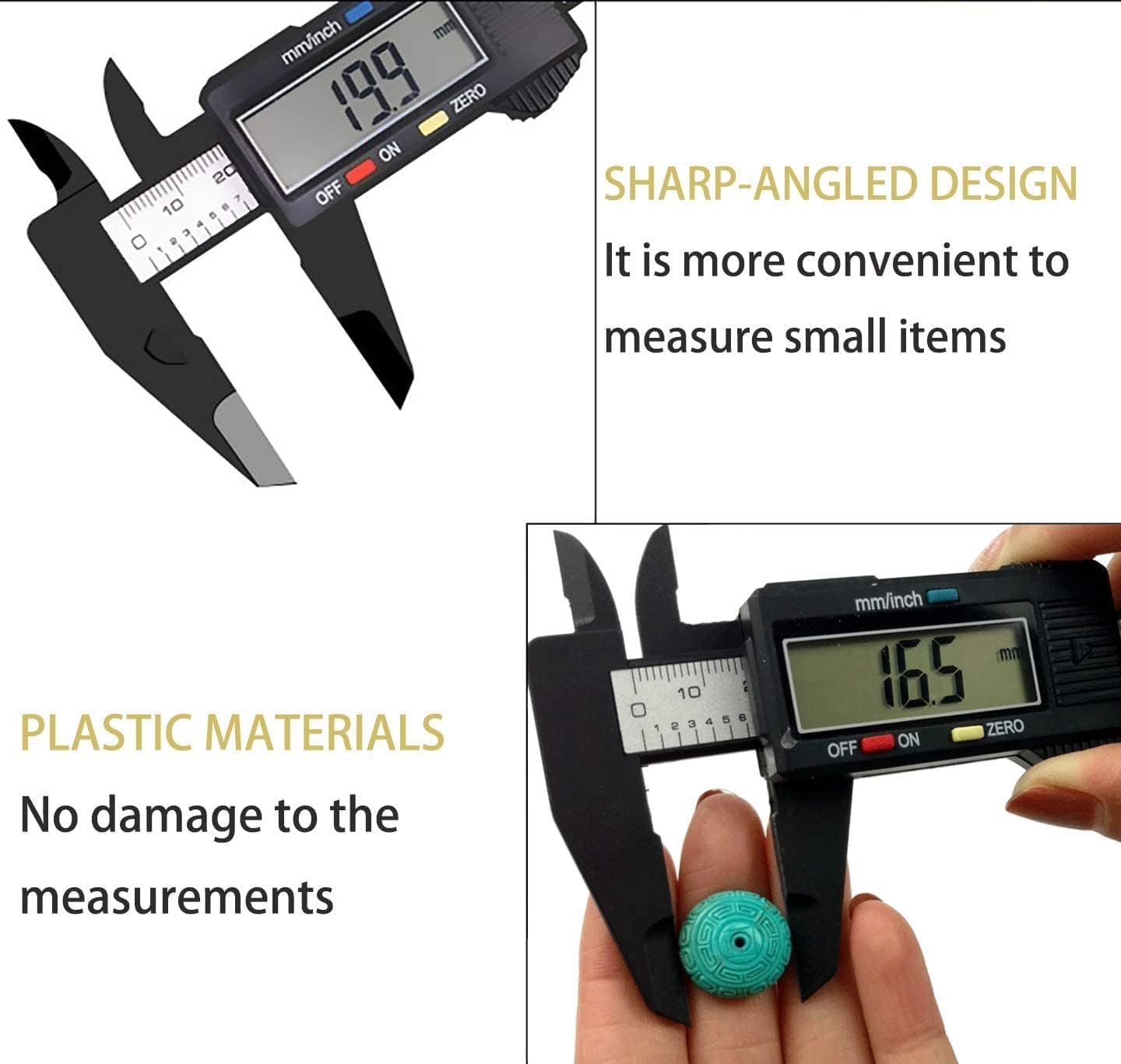 Maxismart Electronic Digital Calipers, inch and Millimeter Conversion,LCD Screen displays 0-6" Caliper Measuring Tool, Automatic Shutdown, Suitable for DIY/Jewelry (Digital Calipers) - Image 3 thumbnail