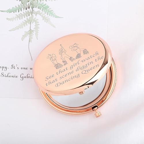 Miniatura 2 de UJIMS Mamma The Musical Inspired Gift Dancing Queen Espejo compacto Donna and The Dynamos Fans Regalo Regalo Mia Fans (DancingQueenMirror)