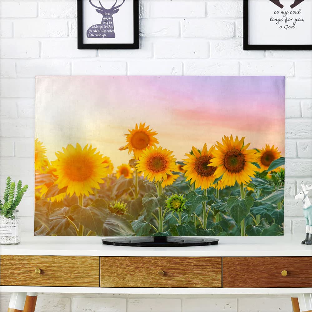 AMAPARK TV Dust Cover, Cover 32 Inch Sunflowers Suitable for Sets of Most Models TV Style-1764