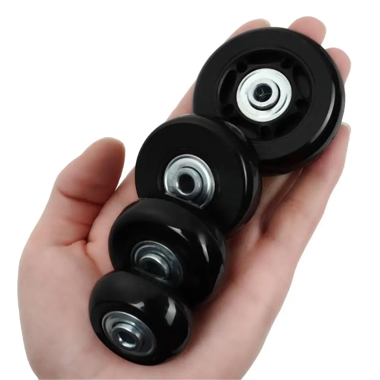 Ruote girevoli di ricambio per bagagli da viaggio, 2 paia, assi da 40 mm/45 mm/50 mm/60 mm, parti per valigie per una mobilità fluida, facile installazione, ideale per viaggiatori.