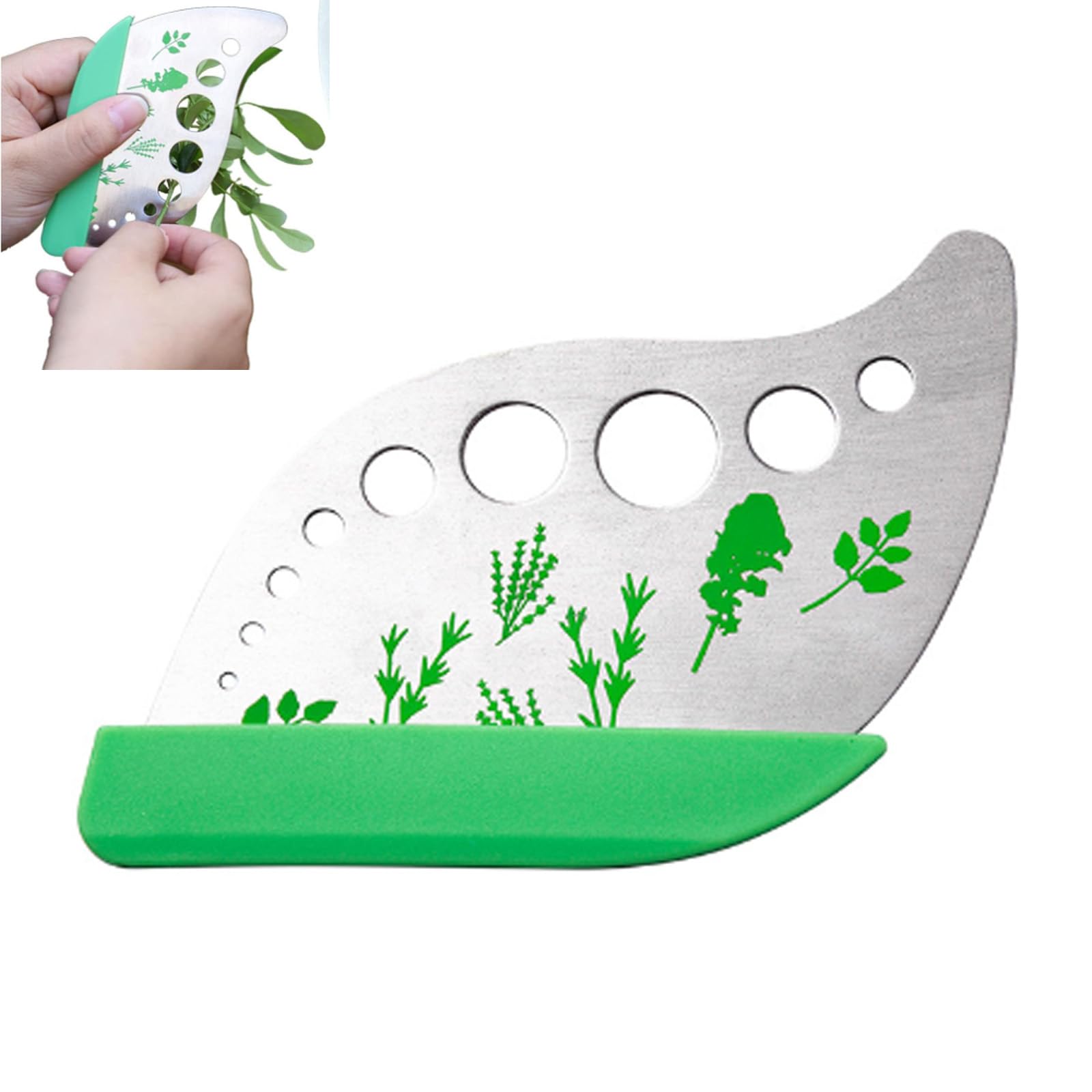 Sponsored Ad – Herb Stripper, 9 Hole Stainless Steel Herb Cutter Leaf Stripper with Protective Cover, Mini Leaf Stem Stripper for Vegetable Sand Stems Kale Herb Rosemary Mint