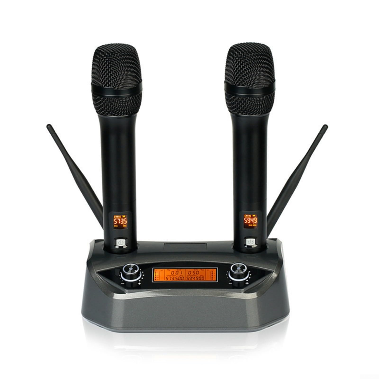 Sistema microfonico wireless professionale: doppio set portatile con riduzione del rumore per esibizioni dal vivo, discorsi ed eventi