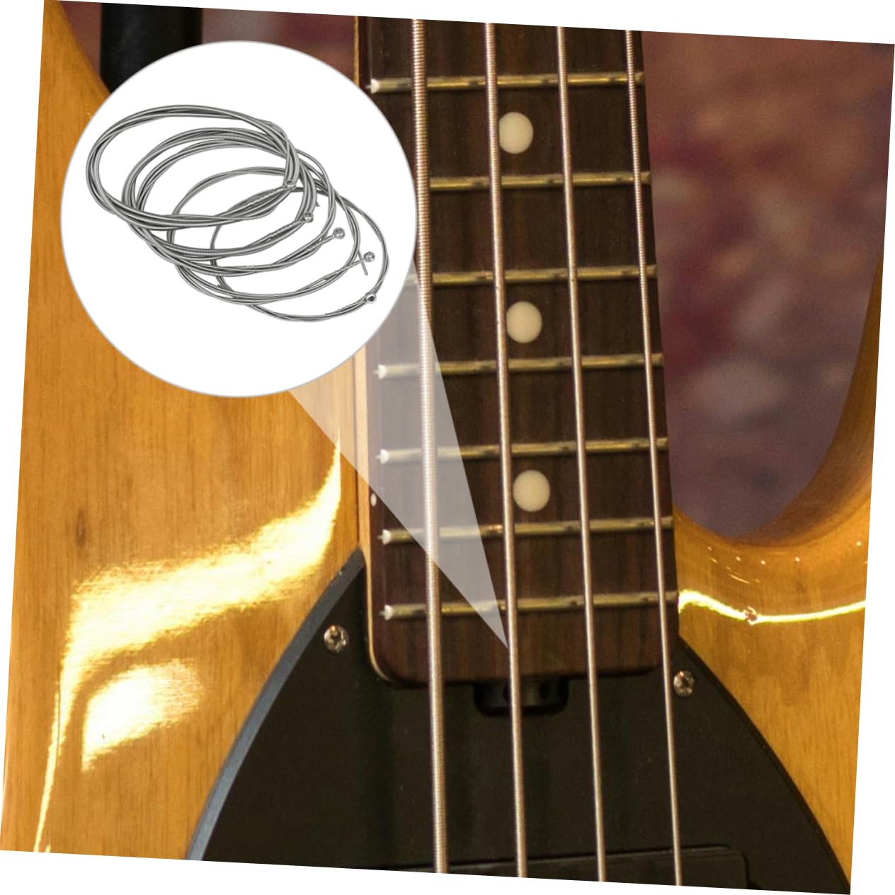 Toyvian 5pezzi Corde per Basso Elettrico in Lega Corde di Ricambio per Strumenti Musicali Avvolte in Metallo Adatte Bassi