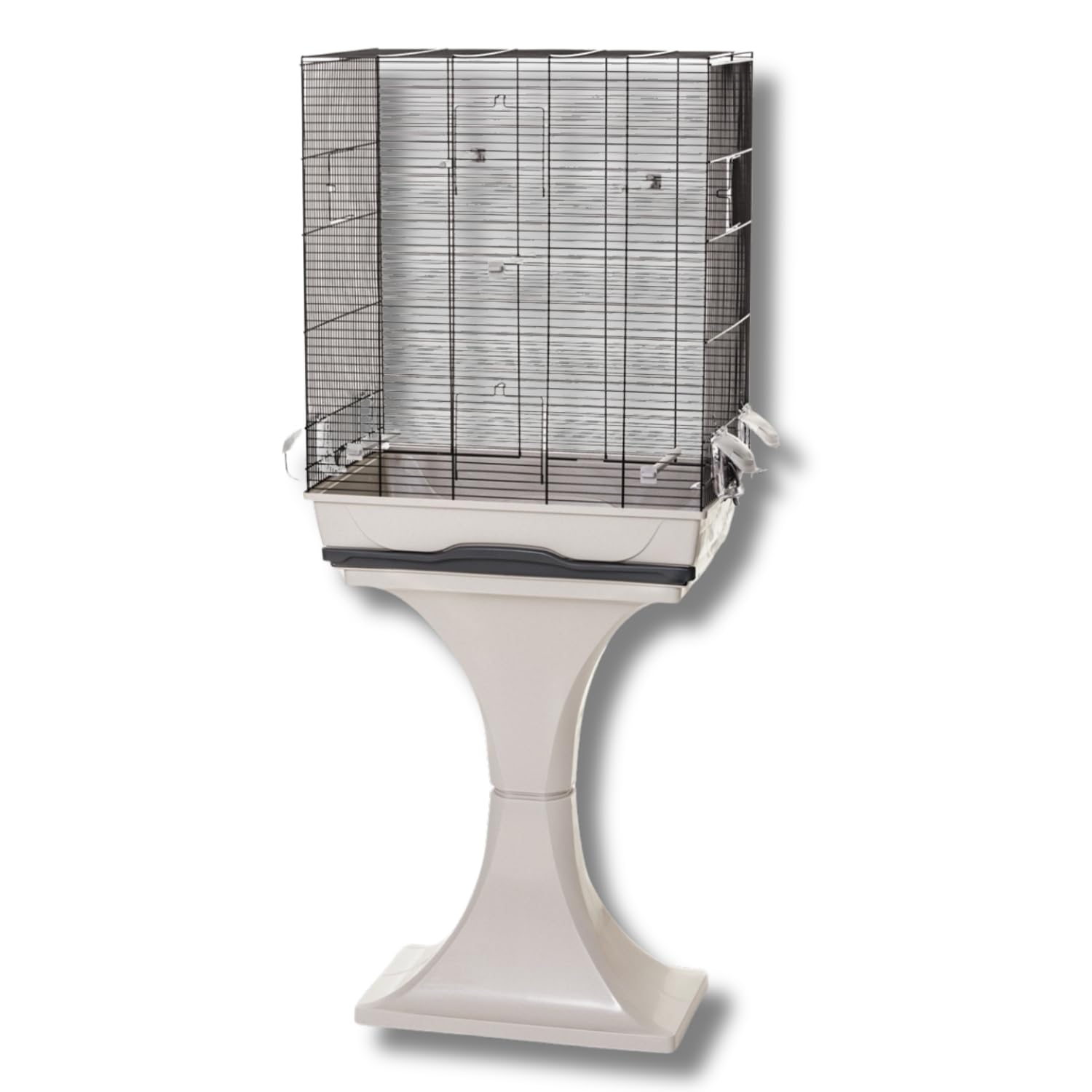Alfa 50 Gabbia Voliera In Metallo Per Uccelli – 53x32x55 Cm, Completa Di Posatoi, Mangiatoie E Beverino