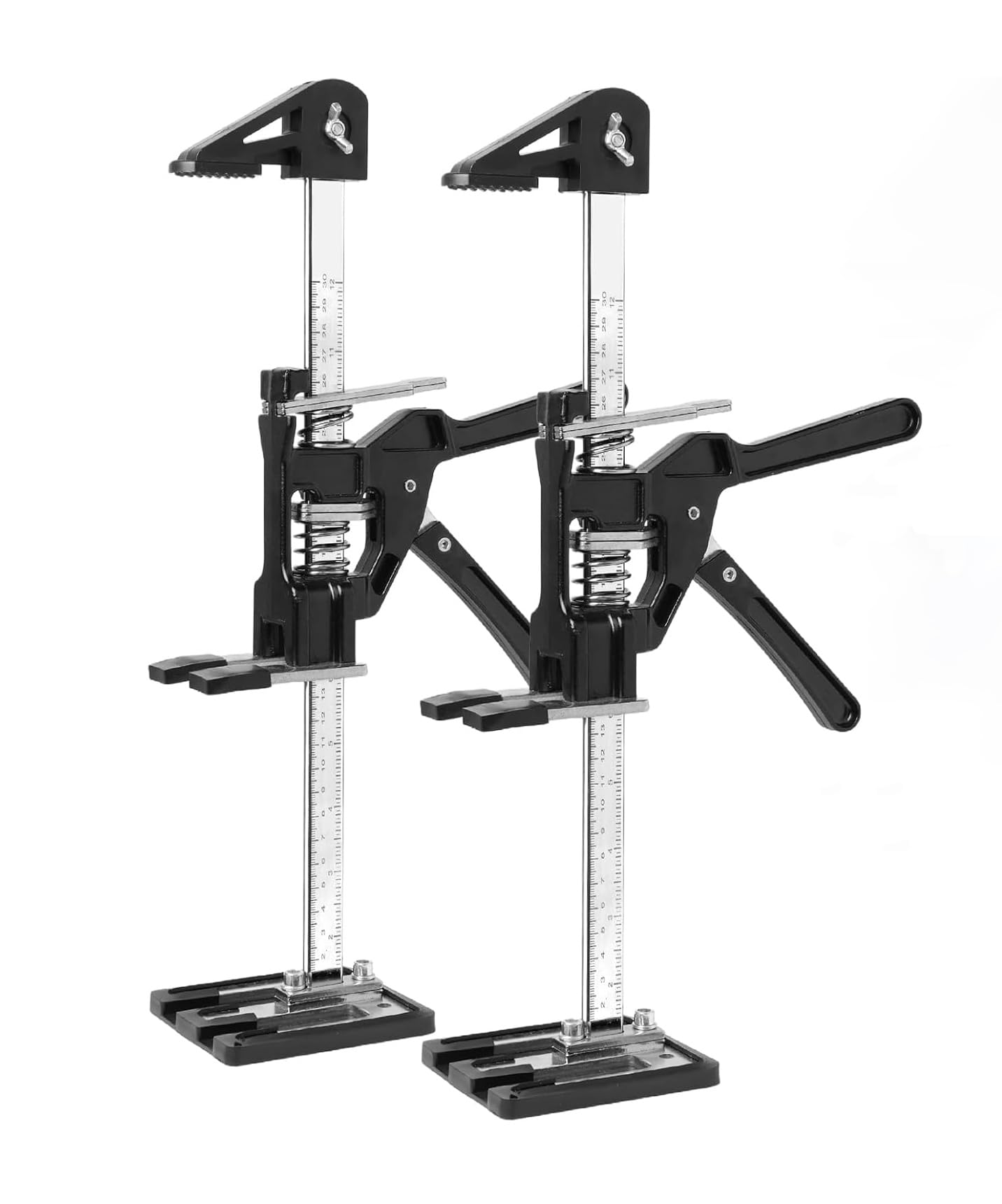 2 Piezas Elevadores, Herramienta de Elevación 39cm, Brazo Ahorrador de Trabajo con Escala y Función de Ajuste Fino, para la Instalación de Armarios, Muebles, Azulejos de Pared