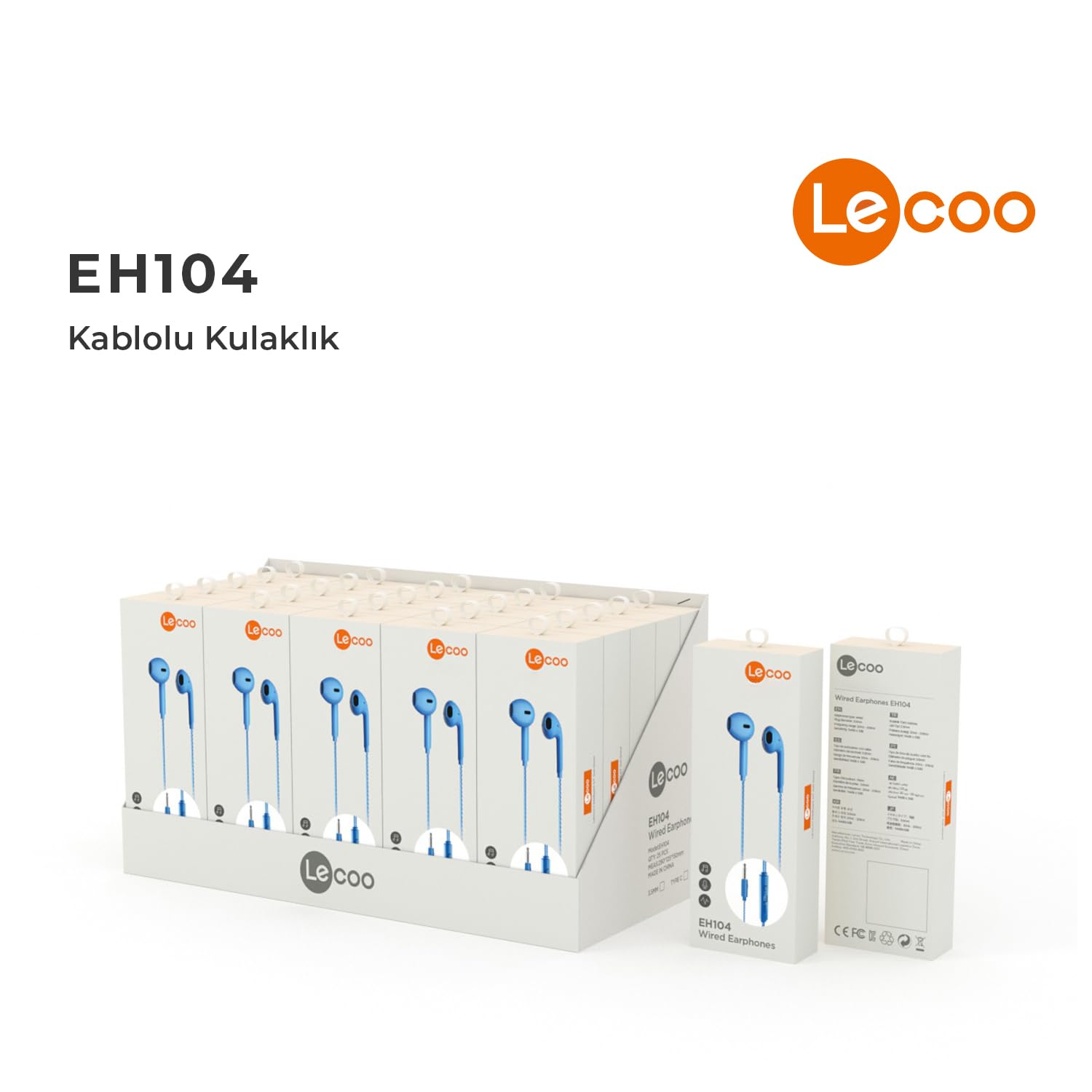Lenovo Lecoo EH104 3,5 mm Jack Jack Jack Noise Cancelling Mic Control Panel Stereo HD Mikrofon High Definition Szeroka kompatybilność Audio Sport Biznesowy zestaw słuchawkowy douszny z mikrofonem