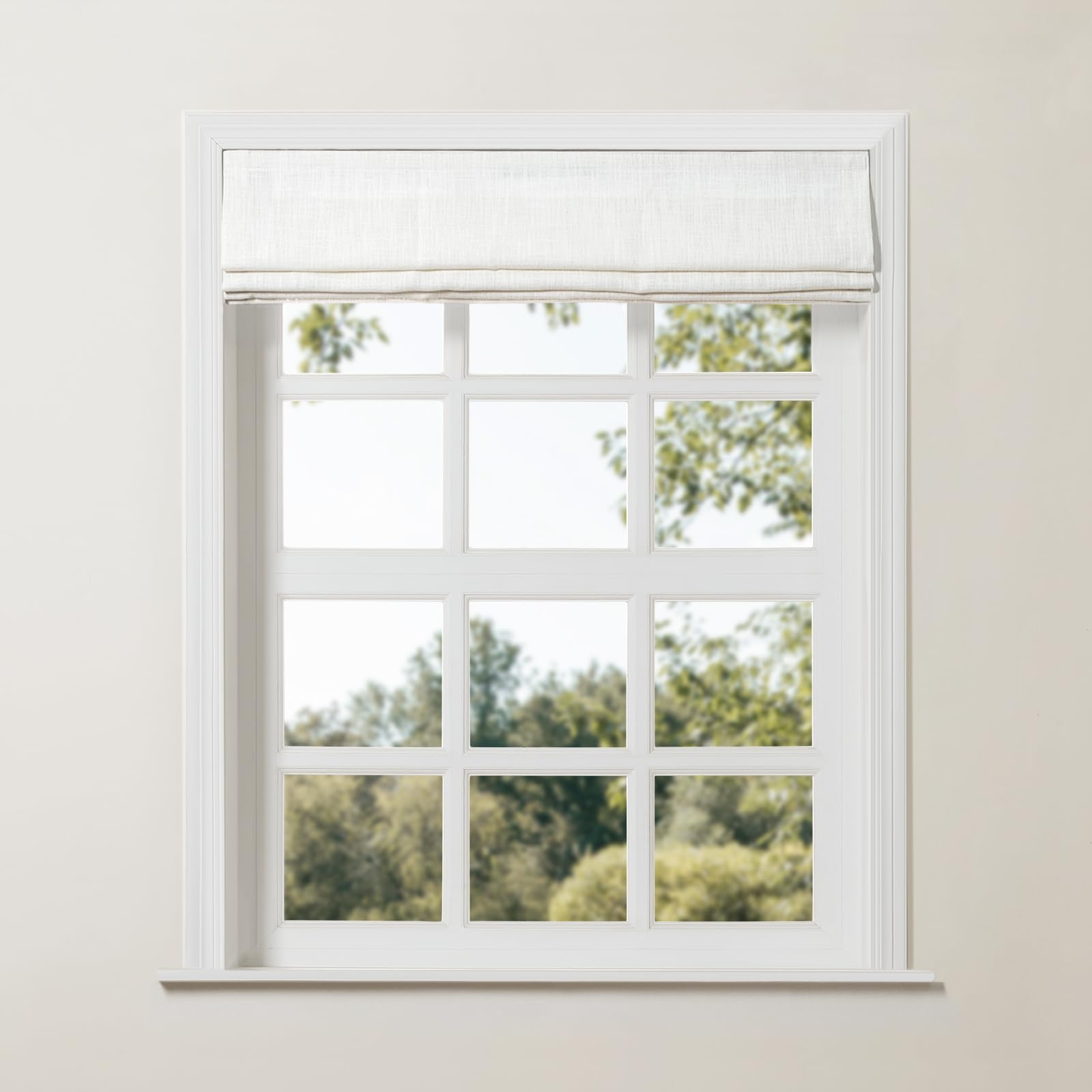 Amazon.com: TWOPAGES Liz Faux Linen Cordless Roman Shades for