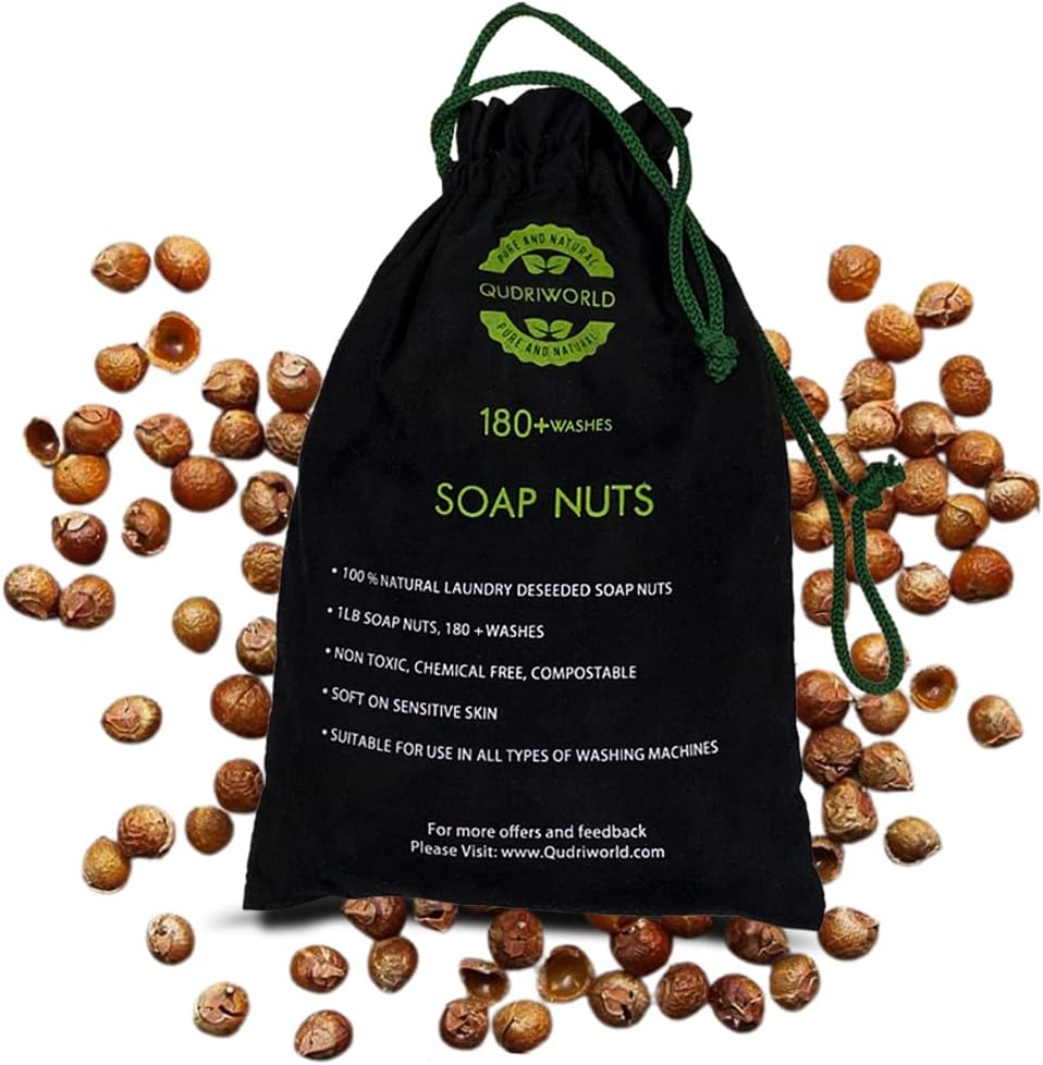 Qudriworld Organic Soap Nuts Deseeded 1.1lbs 180 Washes Eco