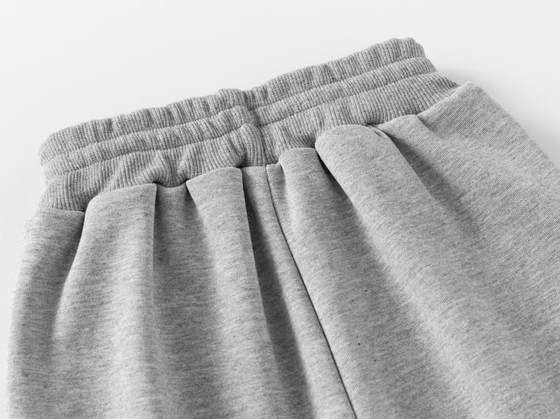 Toddle Boys/Girls Jogger Pant Fleece Elastic Waist Sweatpants Unisex Kids Solid Color Plush Active Pant with Pocket4