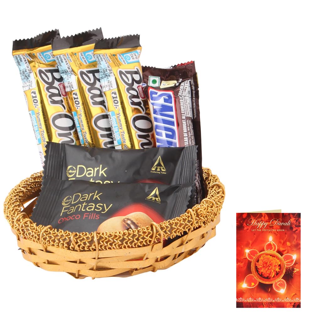 SFU E Com Sweetest Barone Chocolate With Classy Golden Katori| Diwali Chocolate Gift | Premium Diwali Greeting Card with Chocolate Hamper | Chocolate Gift Hamper | 1203-image-17