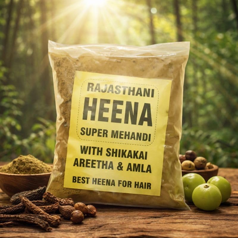 Rajasthani Heena Super Herbal natural Organic Ayurvedic Mahendi Powder for Hair (1000 Gram) With Hair Colour Brush-image-18