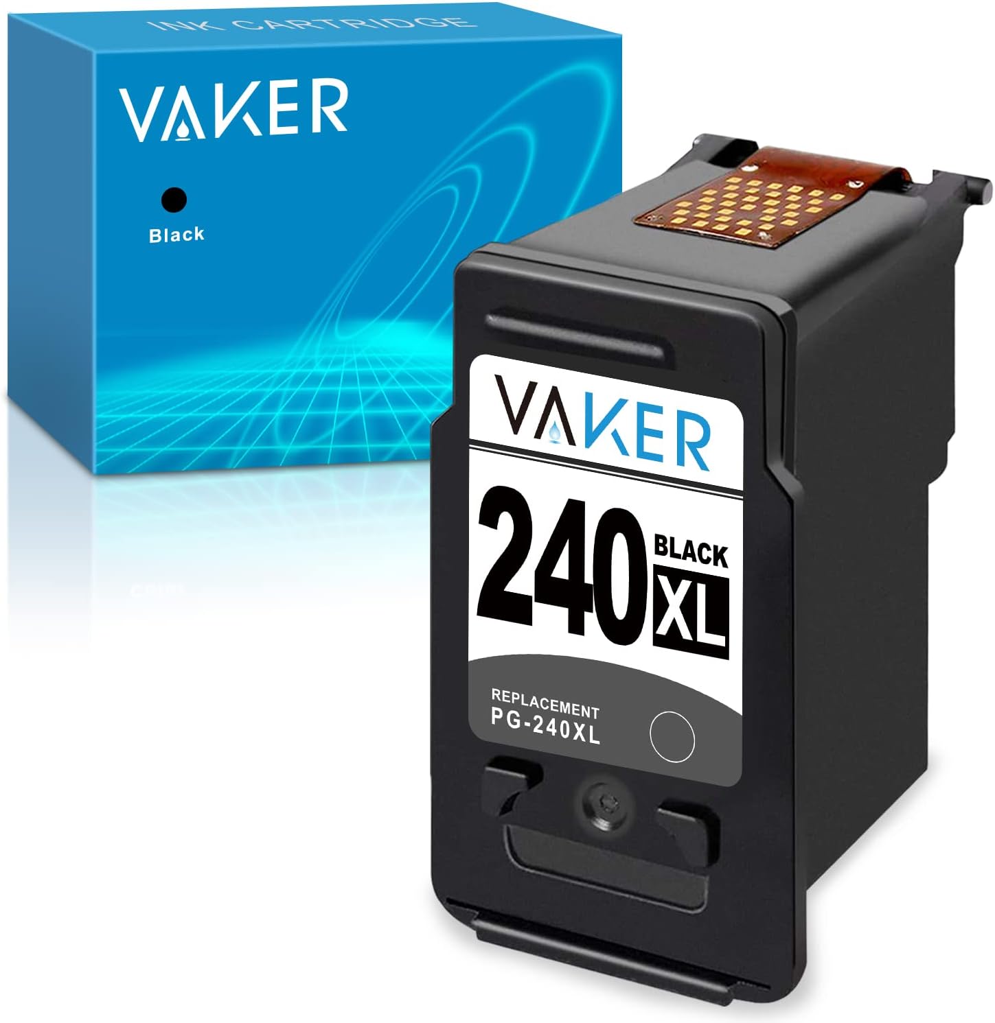 VAKER Remanufactured Ink Cartridge Replacement for Canon 240 PG240XL to fit with