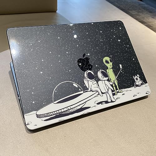 MEEgoodo Case for MacBook Pro 14 inch 2023, Hard Shell with Keyboard & Camera Cover, Compatible with A2918 A2992 A2779 A2442, Astronauts & Alien by MEEgoodo - Image 6