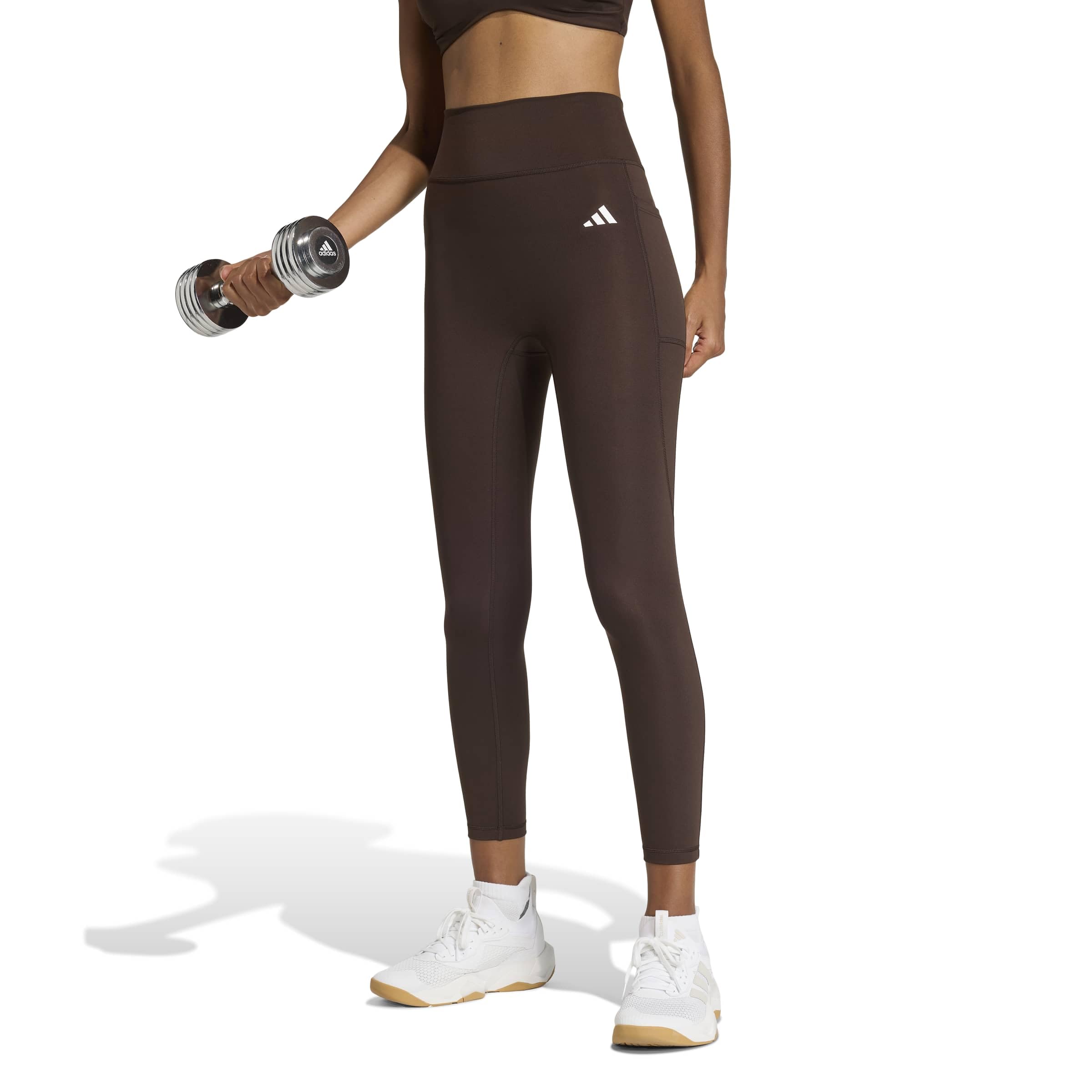 adidas Kobiety Optime Essentials Workout 7/8 Leggings Tights, Aurora Coffee, M
