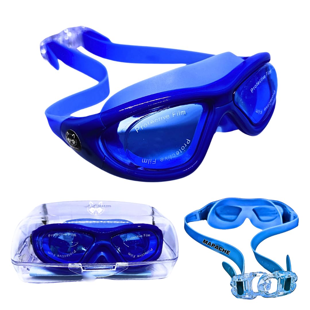 Mapache Swim Adult Swimming goggles for swimming competitions and practice, swimming goggles with adjustable dial, one size fits all, color (Blue) (B0D1KLV93Y) Amazon Price History, Amazon Price Tracker