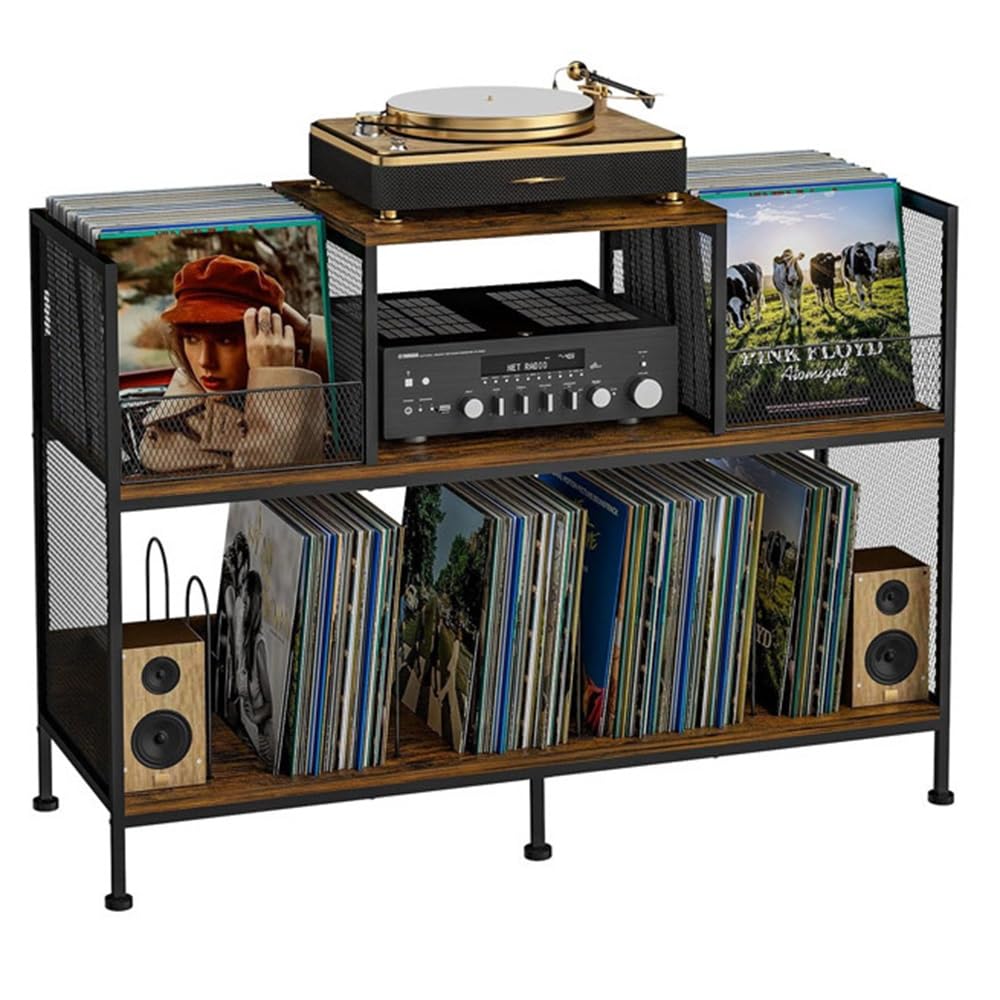 Amazon.co.jp: レコードプレーヤースタンド レコードラッ