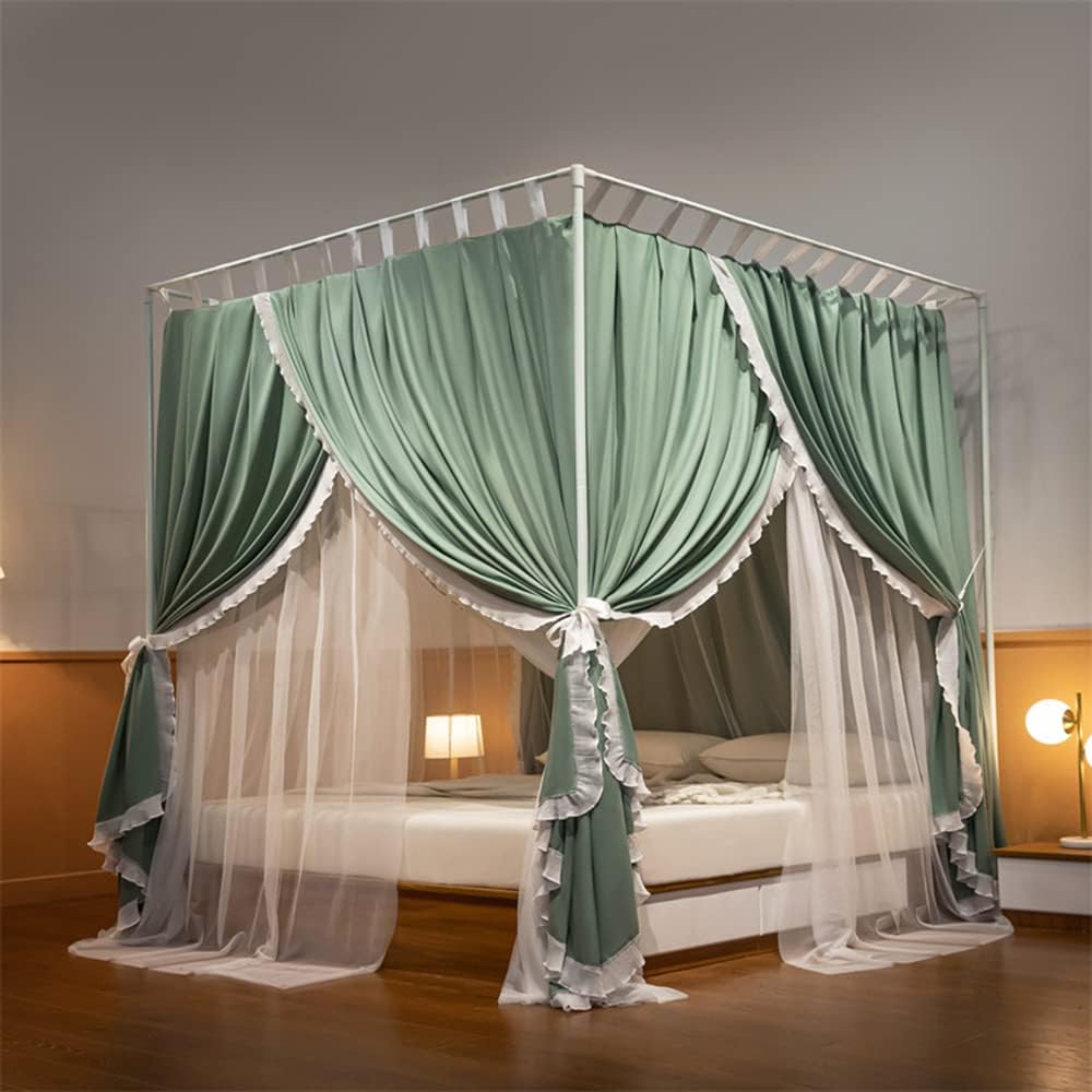 Mengersi Canopy Bed Curtains with Bed Canopy, 2in1 Anti