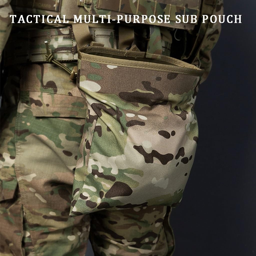 Marsupio Tattico Molle Zaino Da Cintura Per Sport All'aperto, Coulisse Pieghevole Multiuso Riciclare Sacchetti Borsa Di Recupero Per La Caccia, Utilità Attrezzo Custodia