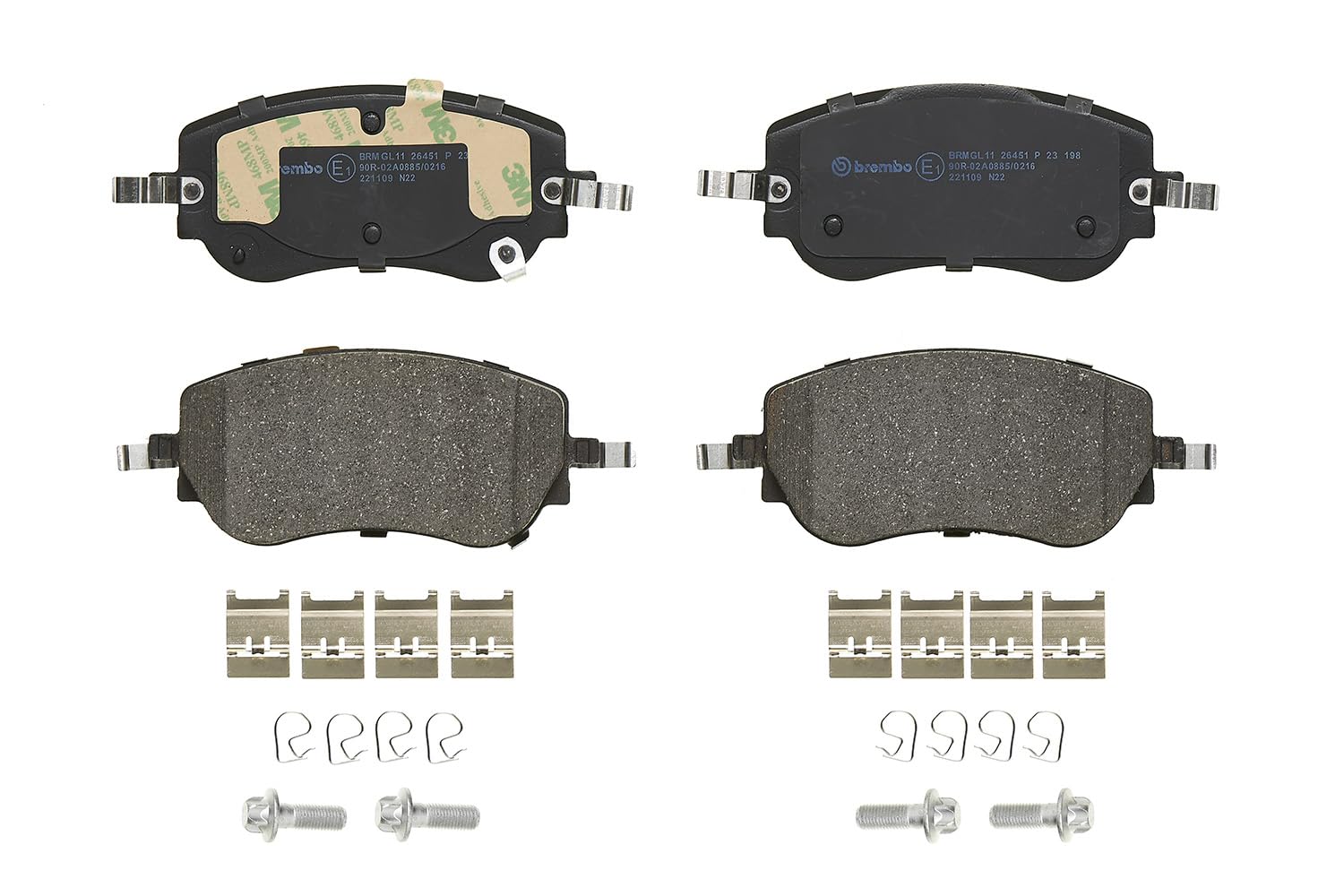 Brembo - Prime - P 23 198 - Pastiglia Freno - Anteriore, set di 4