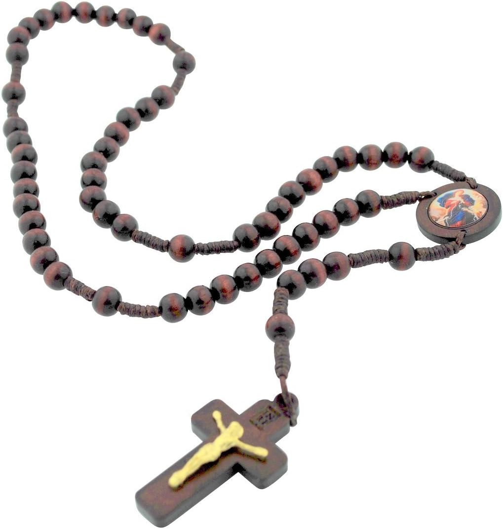 Our Lady Undoer of Knots Wood Rosary from Italy