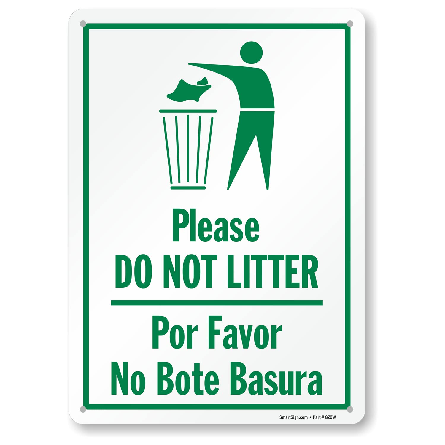 Trashl Lettering No Littering Sign Clipart