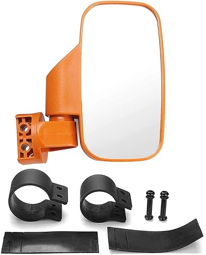 Miniatura 5 de Espejo de visión lateral UTV de 1.75 a 2 pulgadas, jaula antivuelco, de vidrio templado, compatible con Polaris Ranger RZR, Can Am Commander,
