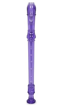 JUAREZ JRF100PP Claró Descant German Style 8 Holes Soprano Recorder Flute with Cleaning Rod Suitable for School Ensembles | Home Practice | Music Classes | Gift, Purple with Cleaning Rod & Case - image, photos