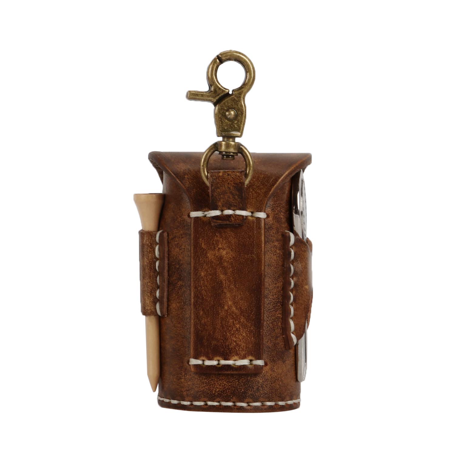 Mini borsa porta palline da golf in pelle vintage classico