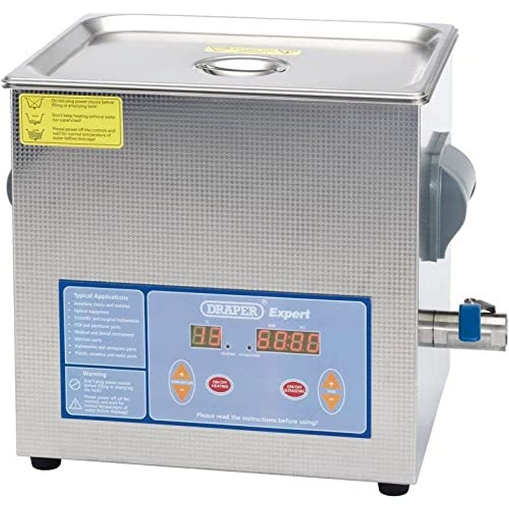 Draper 60985 Depósito de limpieza ultrasónica, Plata