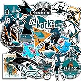 26 PCS Set of San Jose Vinyl Sharks Stickers Pack San Jose Decal Sharks 2-3 inches
