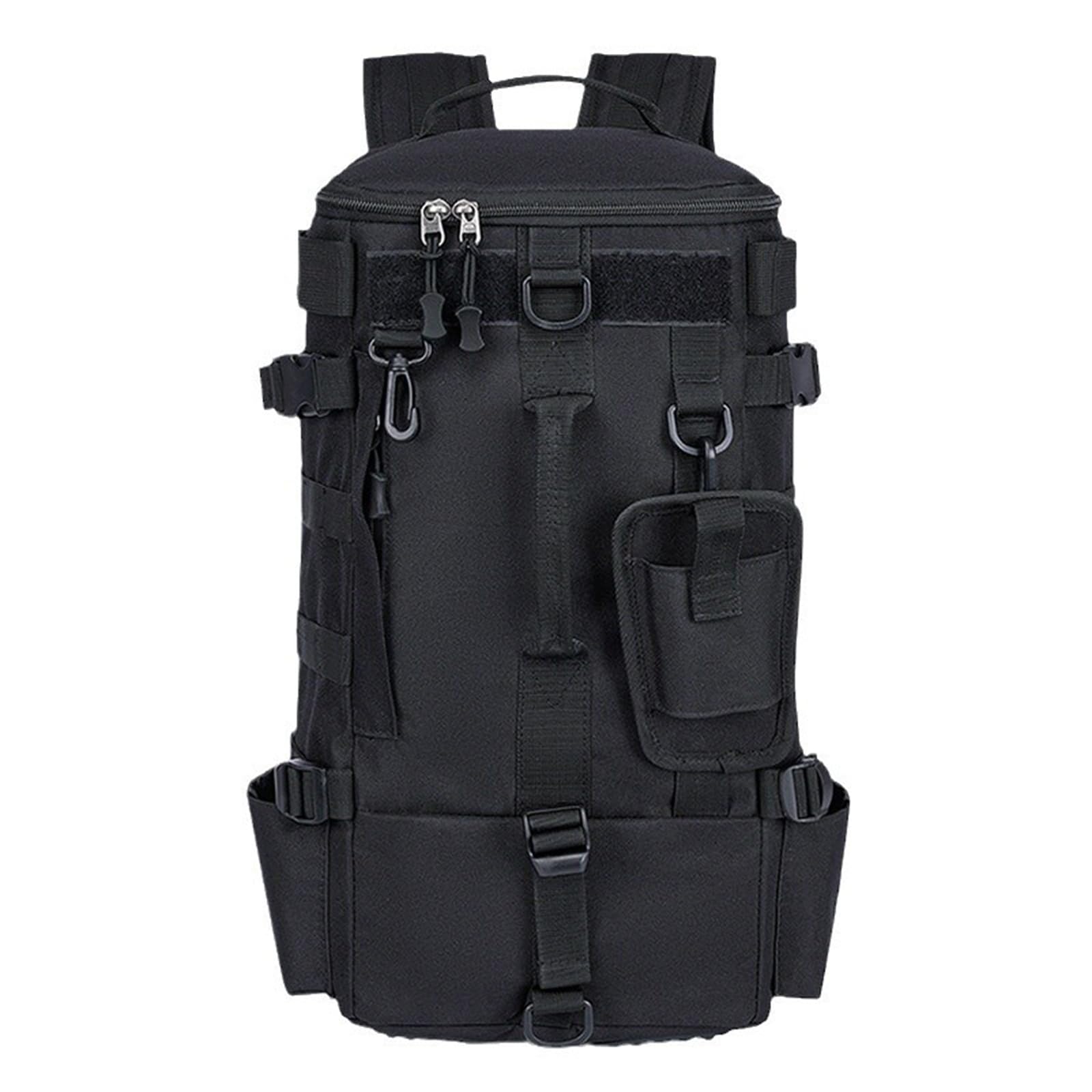 PORRASSO Fishing Backpack Multifunctional Fishing Tackle Bag Outdoor Backpack with Rod Holder Waterproof Rucksack Camping Travel Daypack for Fishing Hiking Cycling Travel Black — image 1