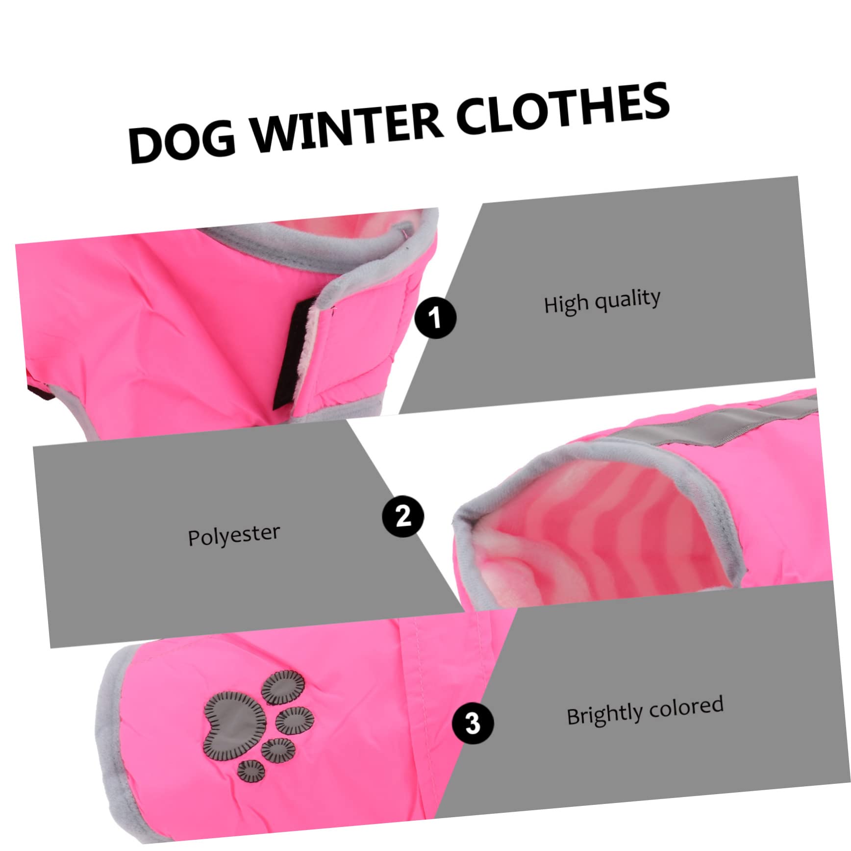 FOMIYES 2 Stücke Welpen Warme Mantel Loft Und Reversible Hund Jacke Fleece Futter Reflektierende Für Walking