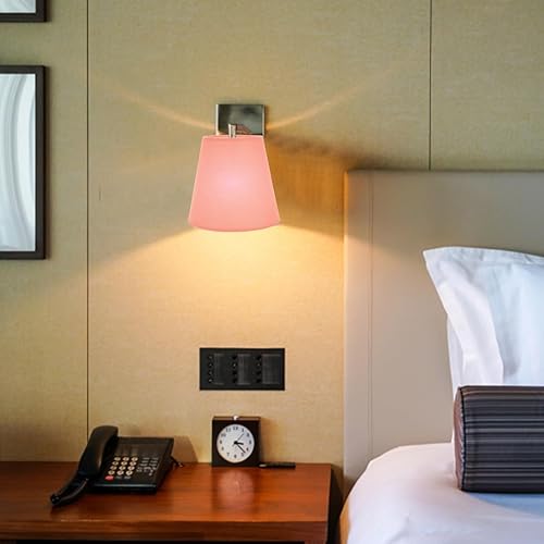 Miniatura 6 de Baluue Pantalla de lámpara rosa, pantallas de repuesto para lámpara de araña, mini pantallas de luz de lino para mesa y techo, colgante de 5.1