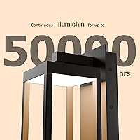 Vista 5 de Lámpara de pared para exteriores, lámpara de pared para exteriores del atardecer al amanecer, aplique de pared LED negro con vidrio templado