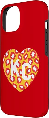 Vista 5 de Carcasa para iPhone 11 KC Heart Red/Yellow Animal Print Kansas City Hearts Kc Heart