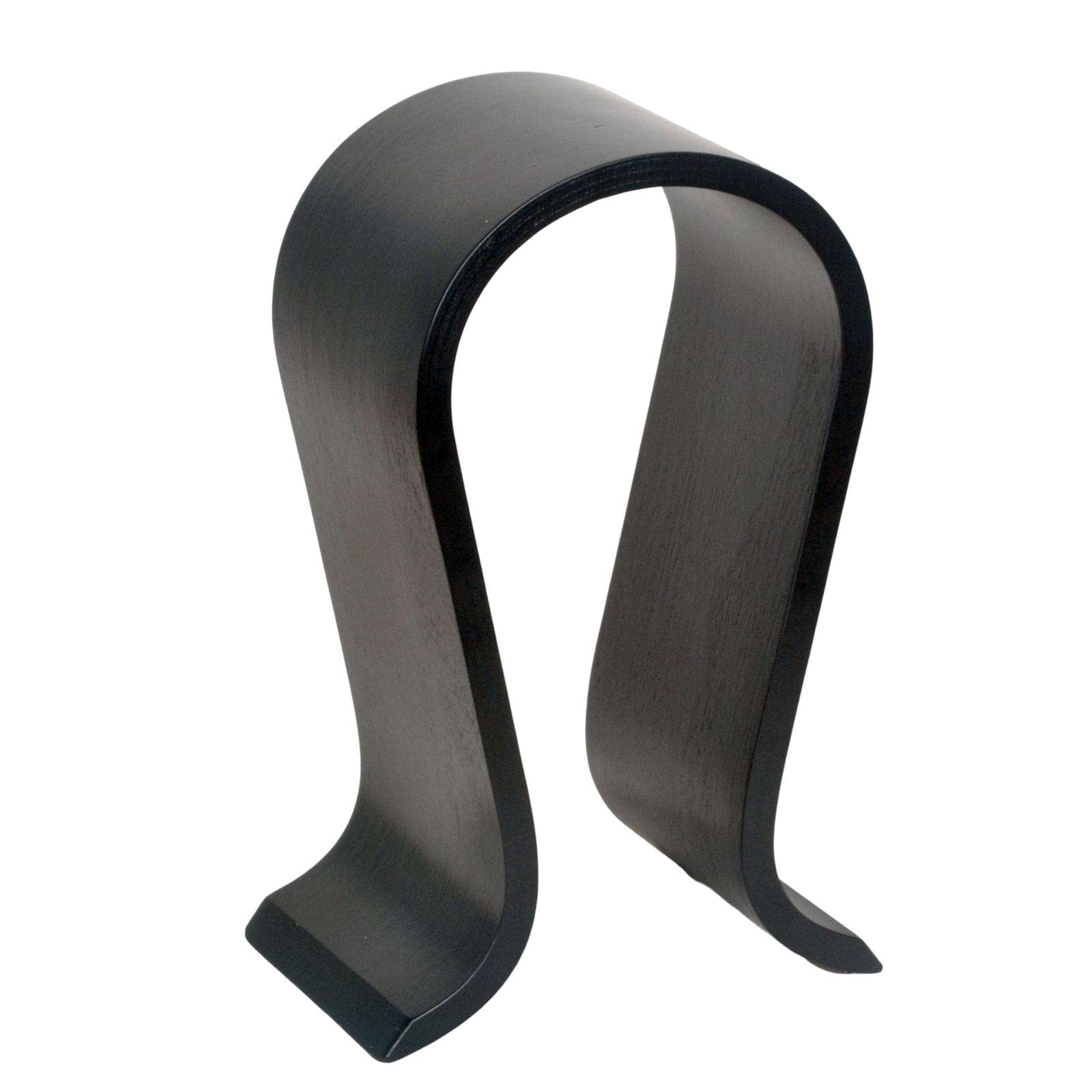 Set di 2 supporti universali per cuffie da tavolo, in legno, per marito, nero, 25 x 16 x 10 cm