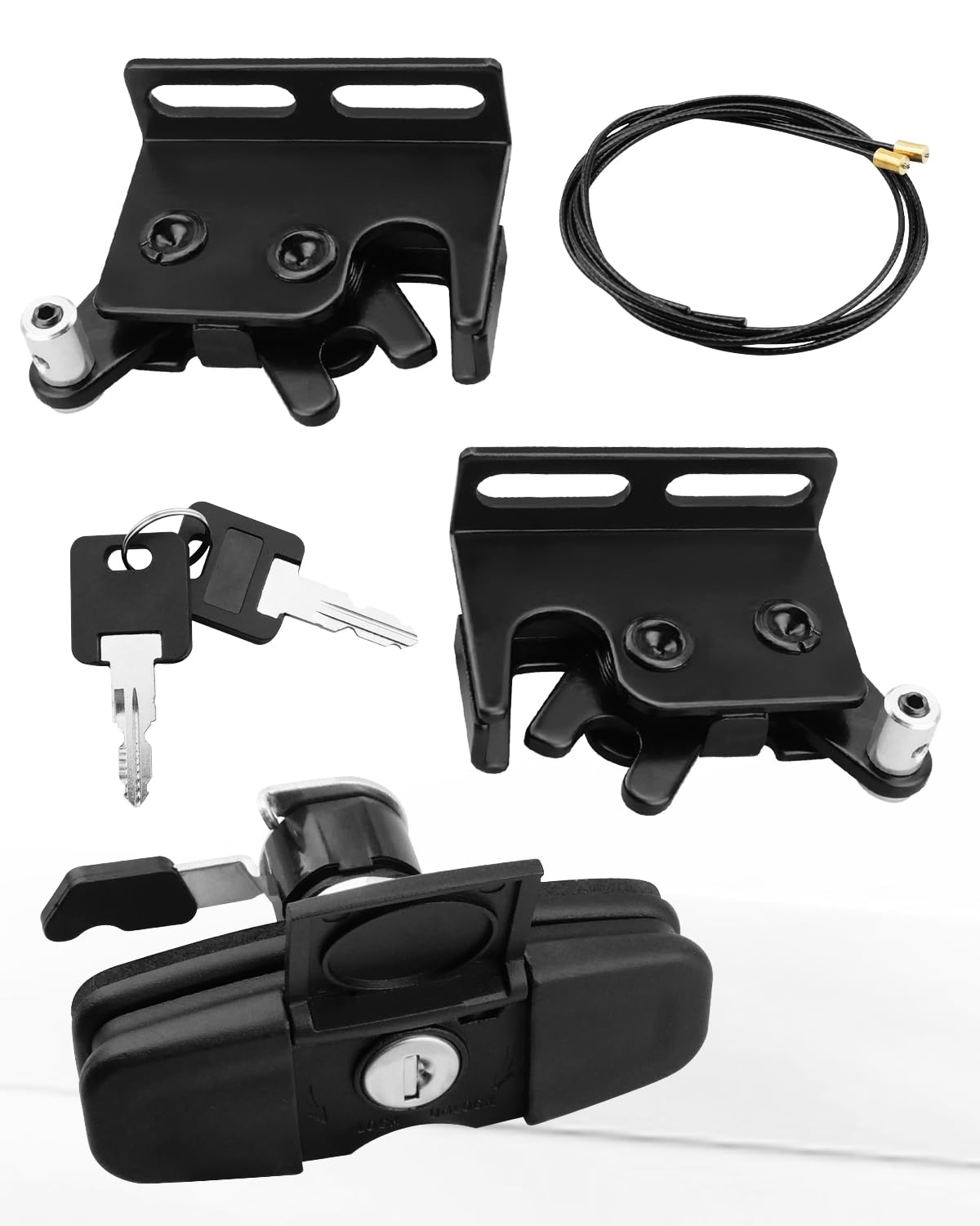 113436 Twist Handle Kit Fit for Leer Truck Cap 100XQ 100XL 100XR TSC 700 Tonneau, with 83515 & 83514 Truck Caps Rotary Latches and Cables