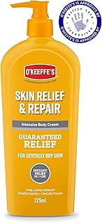 O'Keeffe's Skin Relief & Repair Pump, 325ml – Body Lotion for Extremely Dry, Itchy Skin | Unscented, Non-Greasy & Clinically Tested
