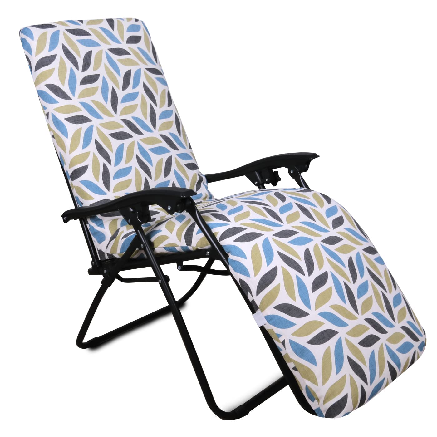 MERCURY TEXTIL- Cojín Tumbona Colchón, Colchoneta para Tumbona Acolchada, Cómodo y Elegante. Ideal para Jardín, Piscina, Playa, Terraza y Balcón (180x55cm, Forma Elíptica)