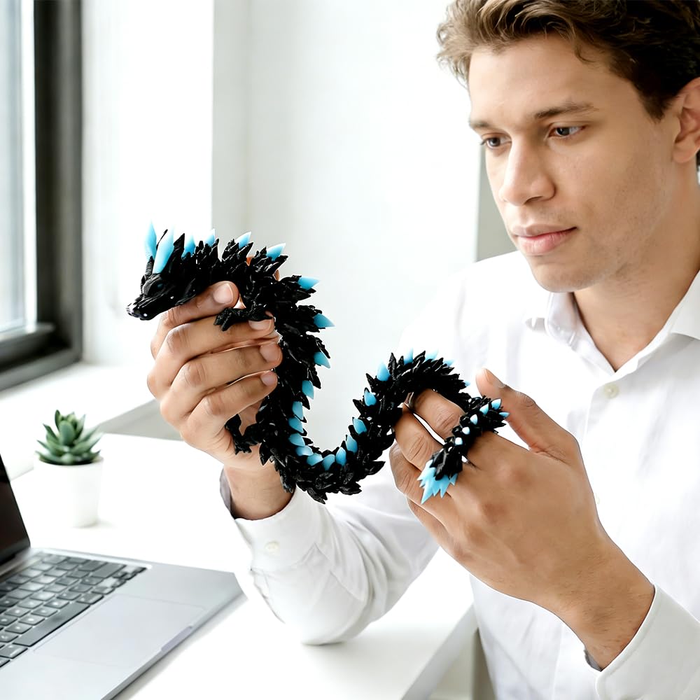 Uovo Di Drago Luminoso Stampato in 3D, Uovo Di Drago Articolato e Giunti Flessibili, Draghi di Articolato con Ovoide, Gioco da Scrivania per La Casa, Adulti, Ufficio, Geschenke