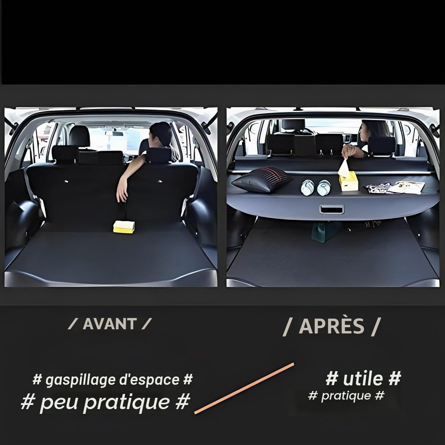 Étagère Arrière Rétractable De Coffre pour Toyota Verso 2009-2018, Coffre Cover RéTractable Plage ArrièRe Chargement Panel Luggage ÉTagèRe ArrièRe