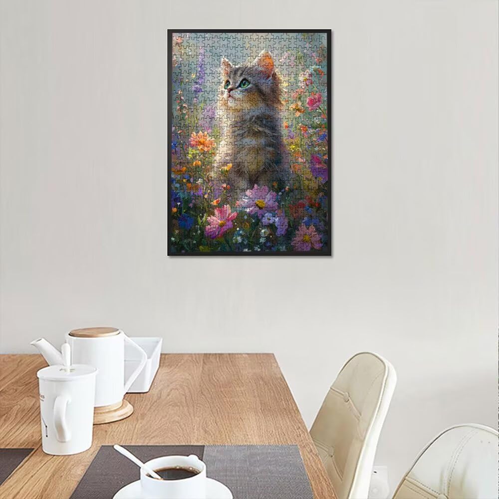 Katze Chrysanthemum Puzzle 6000 Teile, Klassische Puzzles, Geschicklichkeitsspiel Puzzle für Erwachsene, Puzzlespiele für Die Ganze Familie, Mit Schöner Verpackung, Dekoration Puzzles DX0YL3-932