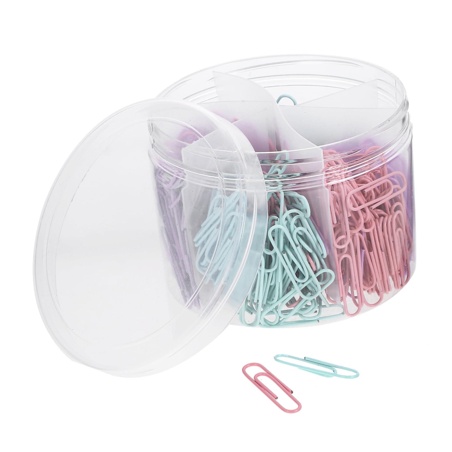 Operitacx 5 Set Graziose Graffette Clip Pinze Di Carta Porta Graffette Da Scrivania Ufficio Graffette Fermagli Di Carta Graffette Viola Grandi Graffette Mini Graffette Metallo 540 Pezzi * 5