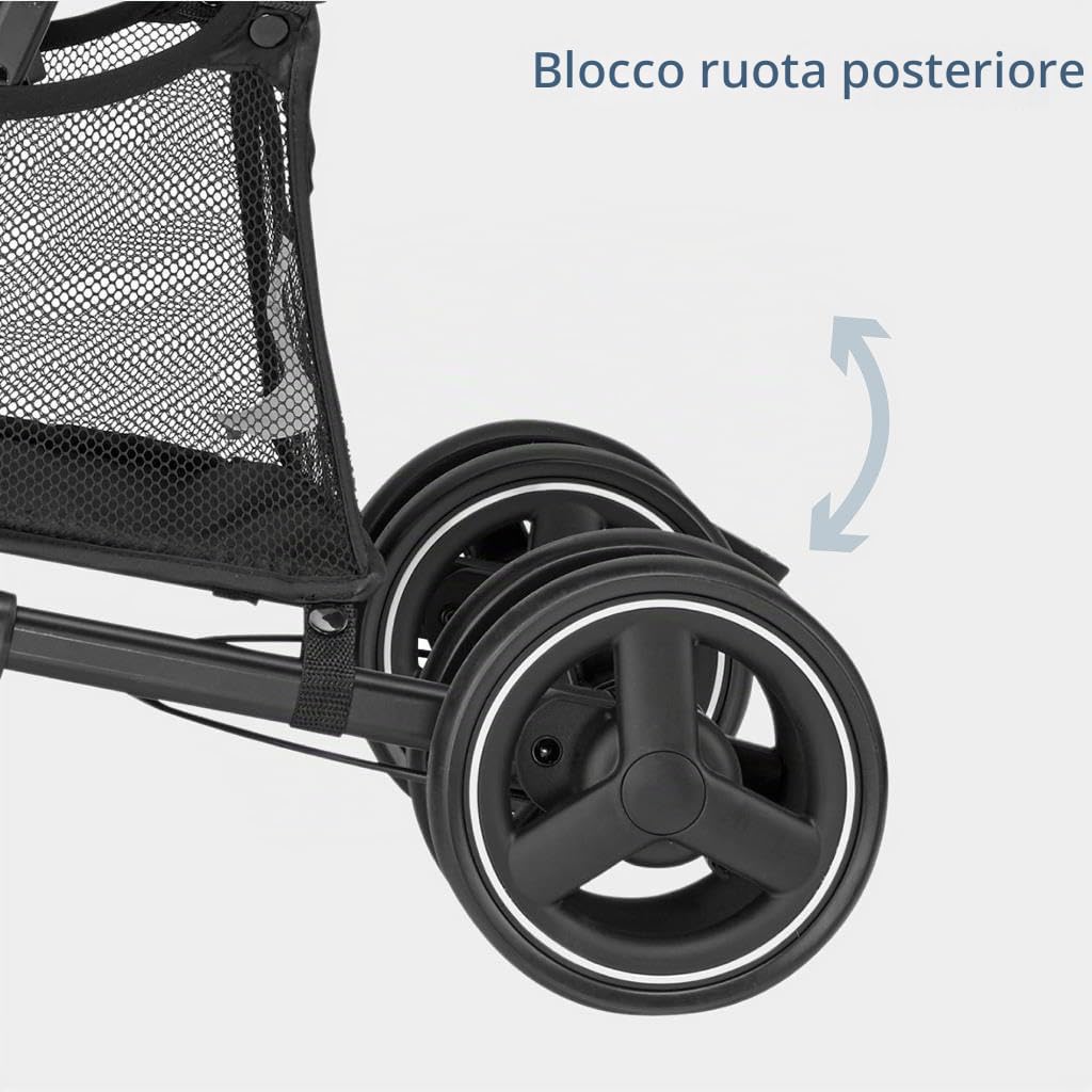 Maxi-Cosi Mara Passeggino Leggero e Compatto, Reclinabile Fino Alla Posizione Nanna, Richiudibile con Una Mano, Seduta Spaziosa e Comoda, Omologato Fino a 22 kg, Brave Graphite